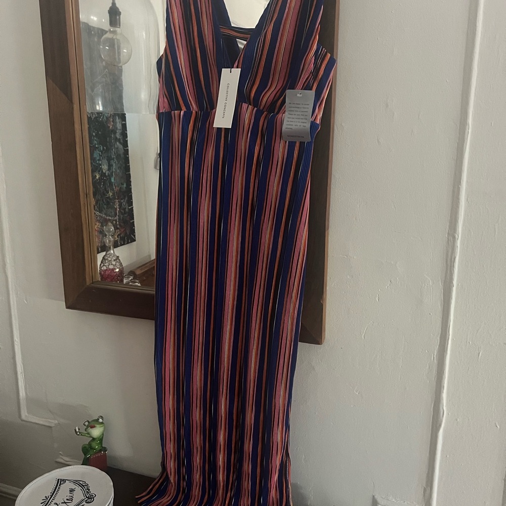 Collective Concepts Multicolor Striped Dress